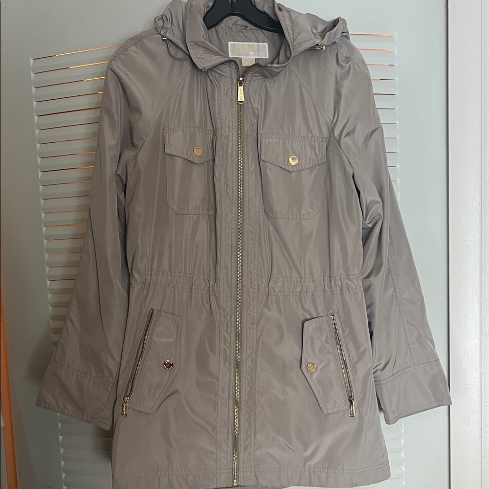 Michael Kors Women's Tan Hooded Jacket